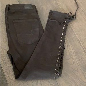 American Eagle Side lace up jeans
